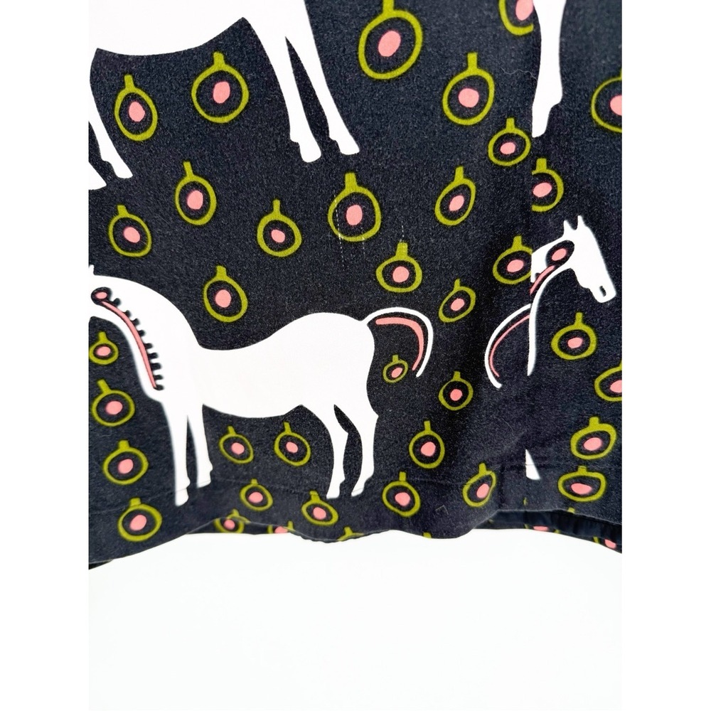 RARE Marimekko Finland Pony Print Flock Swing Dress Women's XXL Scandinavian - Picture 8 of 9